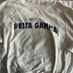 delta gamma ribbed sweatshirt